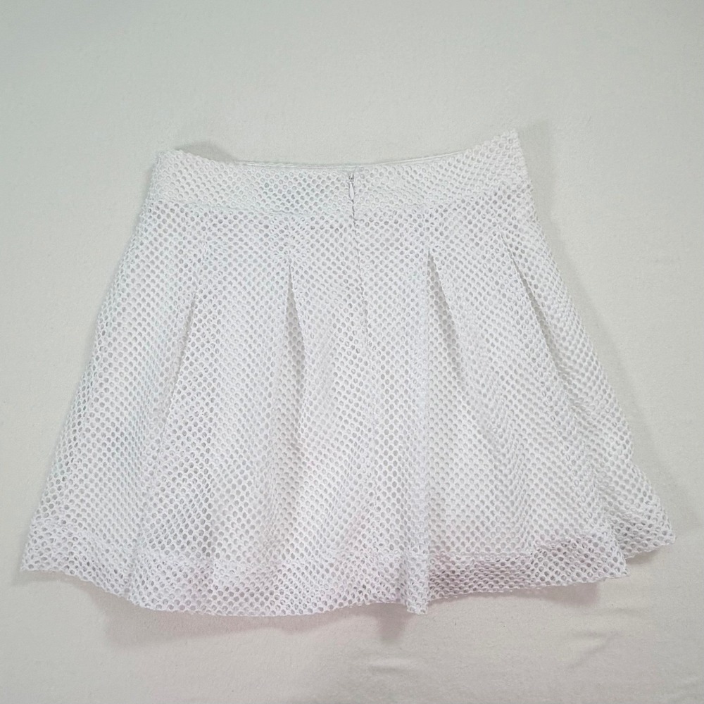 Banana Republic Mini Skirt White Knit Lace Pleated Tenniscore Coastal Preppy 4 - Picture 14 of 16